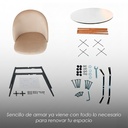 Mesa Comedor Redonda Oslo Madera con 4 sillas Rolet