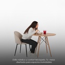 Mesa Comedor Redonda Oslo Madera con 4 sillas Rolet