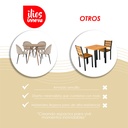 Mesa Comedor Redonda Oslo Madera con 4 sillas Rolet