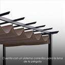 Pérgola de Jardín 3x3m con Techo Retráctil