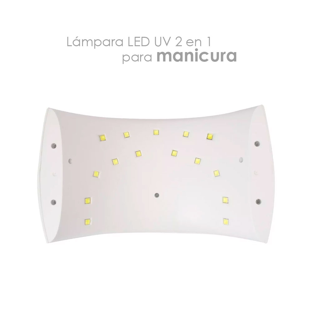 Lámpara de uñas mediana sun 9x 24 w blanca