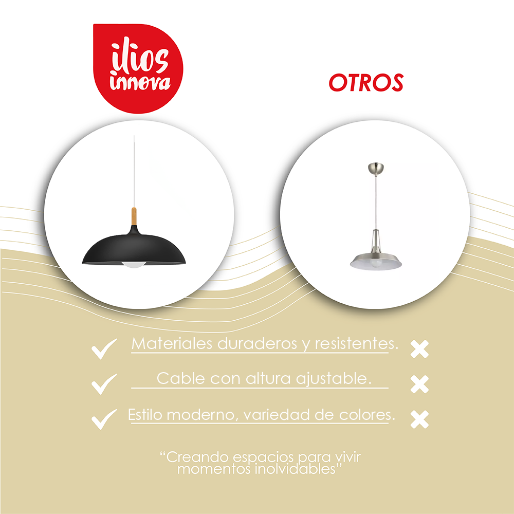 Lámpara colgante D (negro)