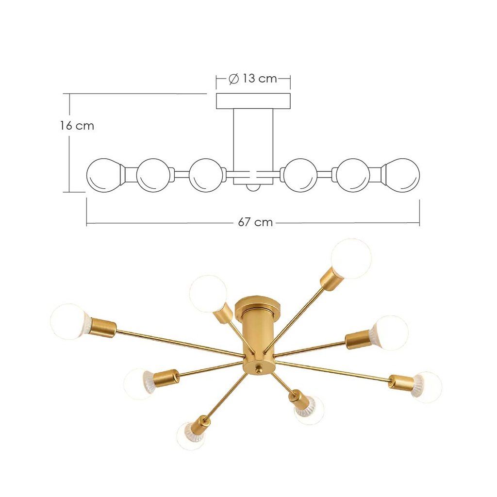 Lámpara colgante 2246 8 G