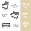 2 Salas de Jardin 4P Gris