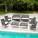 2 Salas de Jardin 4P Gris