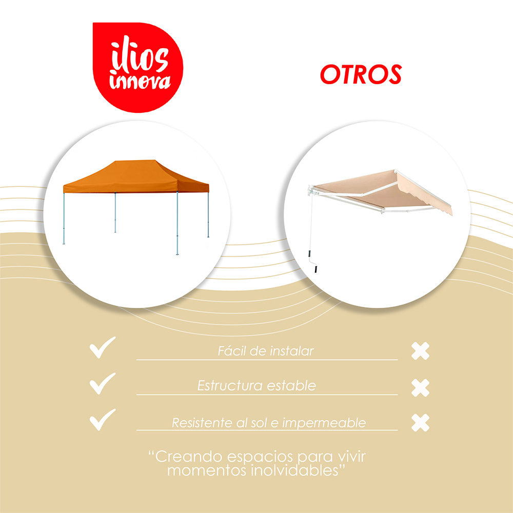 Toldo Plegable 2x3 Naranja