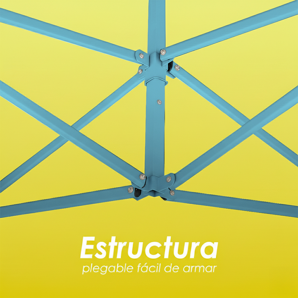 Toldo Plegable 2x2 con Paredes Amarillo