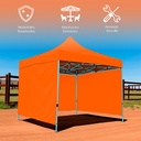Toldo Plegable 2x2 con Paredes Naranja