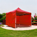 Toldo Plegable 2x2 con Paredes Rojo