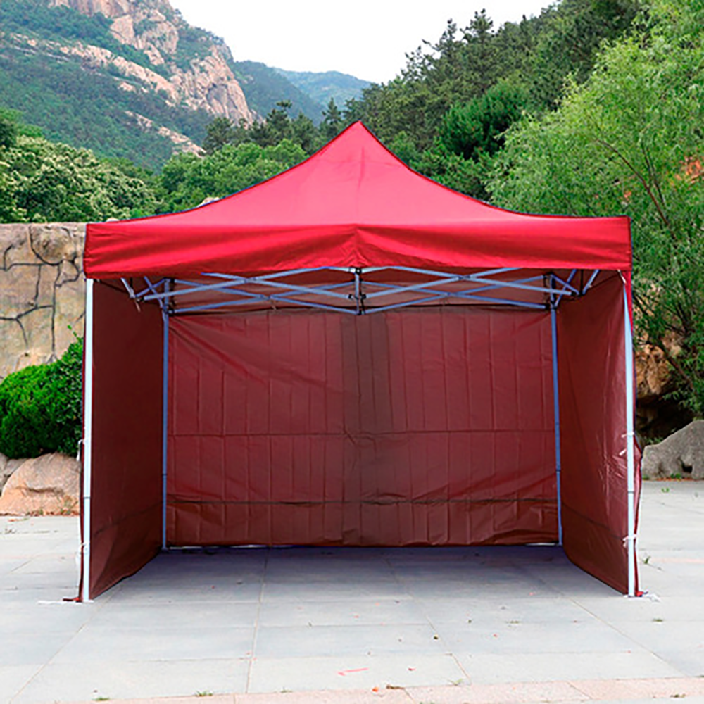 Toldo Plegable 2x2 con Paredes Rojo