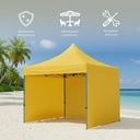 Toldo Plegable 3x3 con Paredes Amarillo