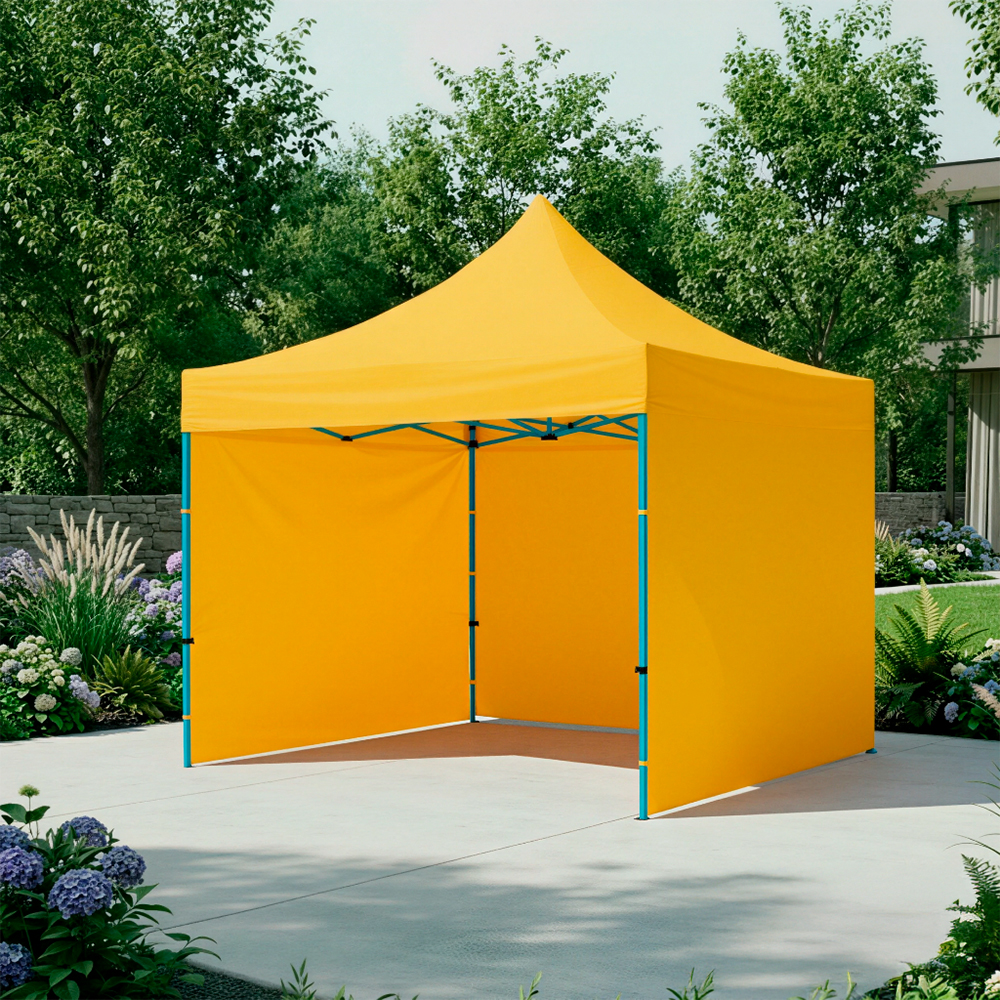 Toldo Plegable 3x3 con Paredes Amarillo