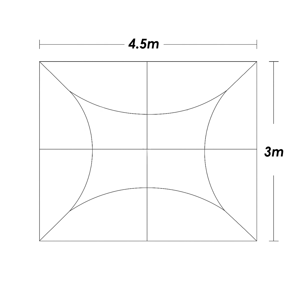 Toldo Plegable 3x4.5 con Paredes Negro