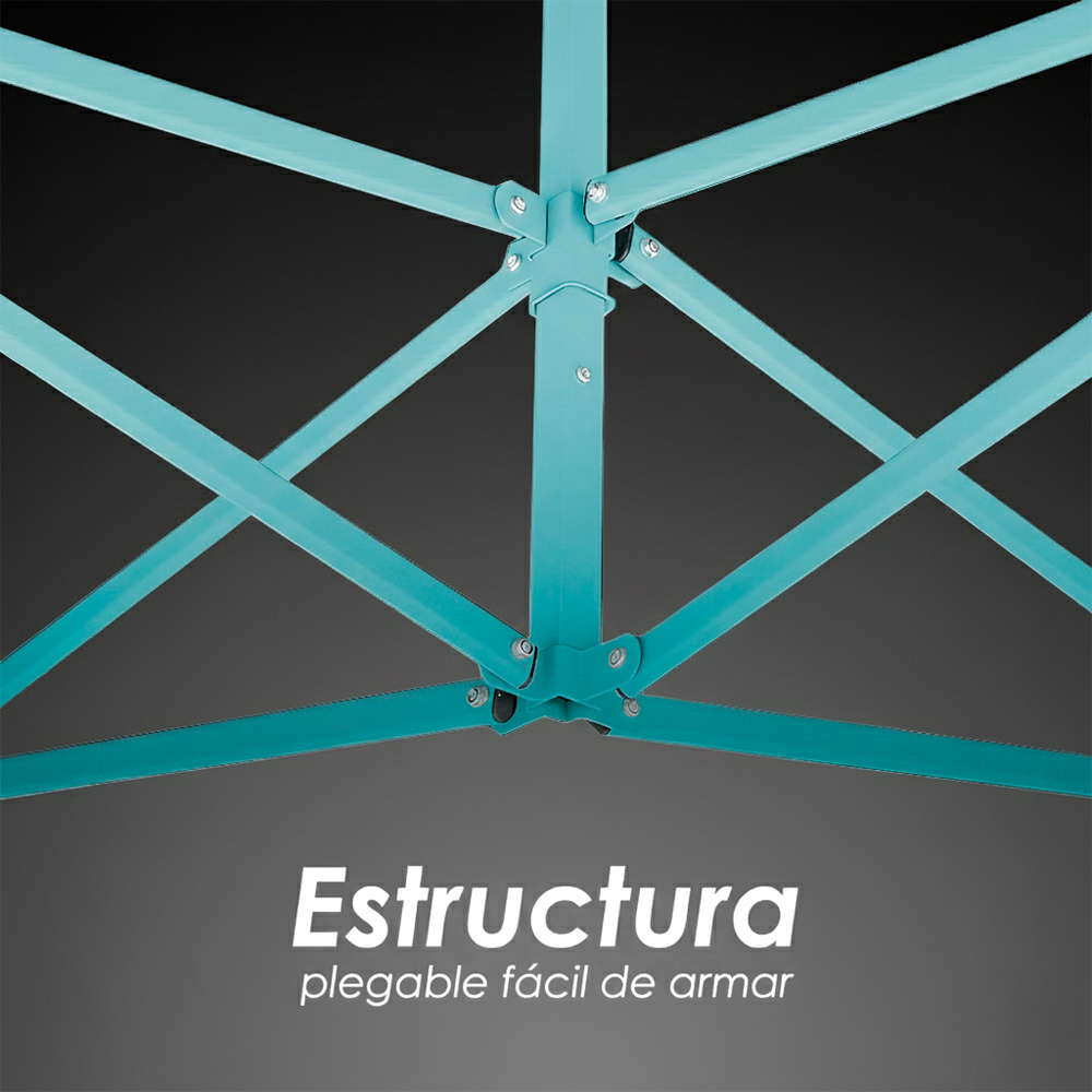 Toldo Plegable 3x4.5 con Paredes Negro