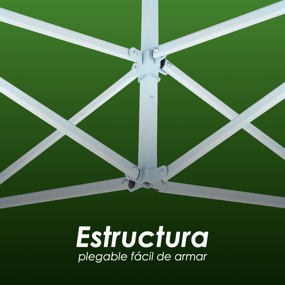 Toldo Plegable 3x4.5 con Paredes Verde