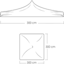 Toldo Plegable con Paredes 3x3 Blanco