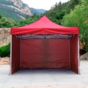 Toldo Plegable con Paredes 3x3 Rojo