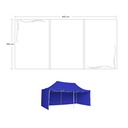 Toldo Plegable con Paredes 3x6 Azul