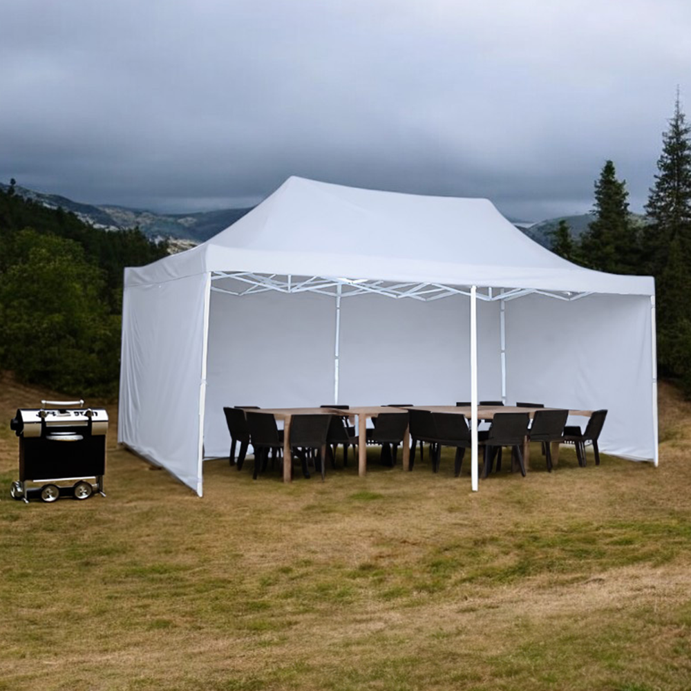 Toldo Plegable con Paredes 3x6 Blanco