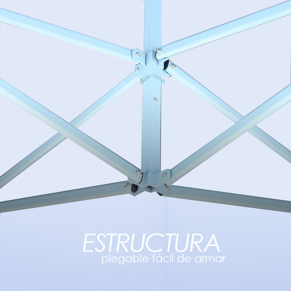 Toldo Plegable con Paredes 3x6 Blanco