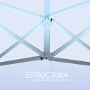 Toldo Plegable con Paredes 3x6 Blanco