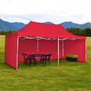 Toldo Plegable con Paredes 3x6 Rojo