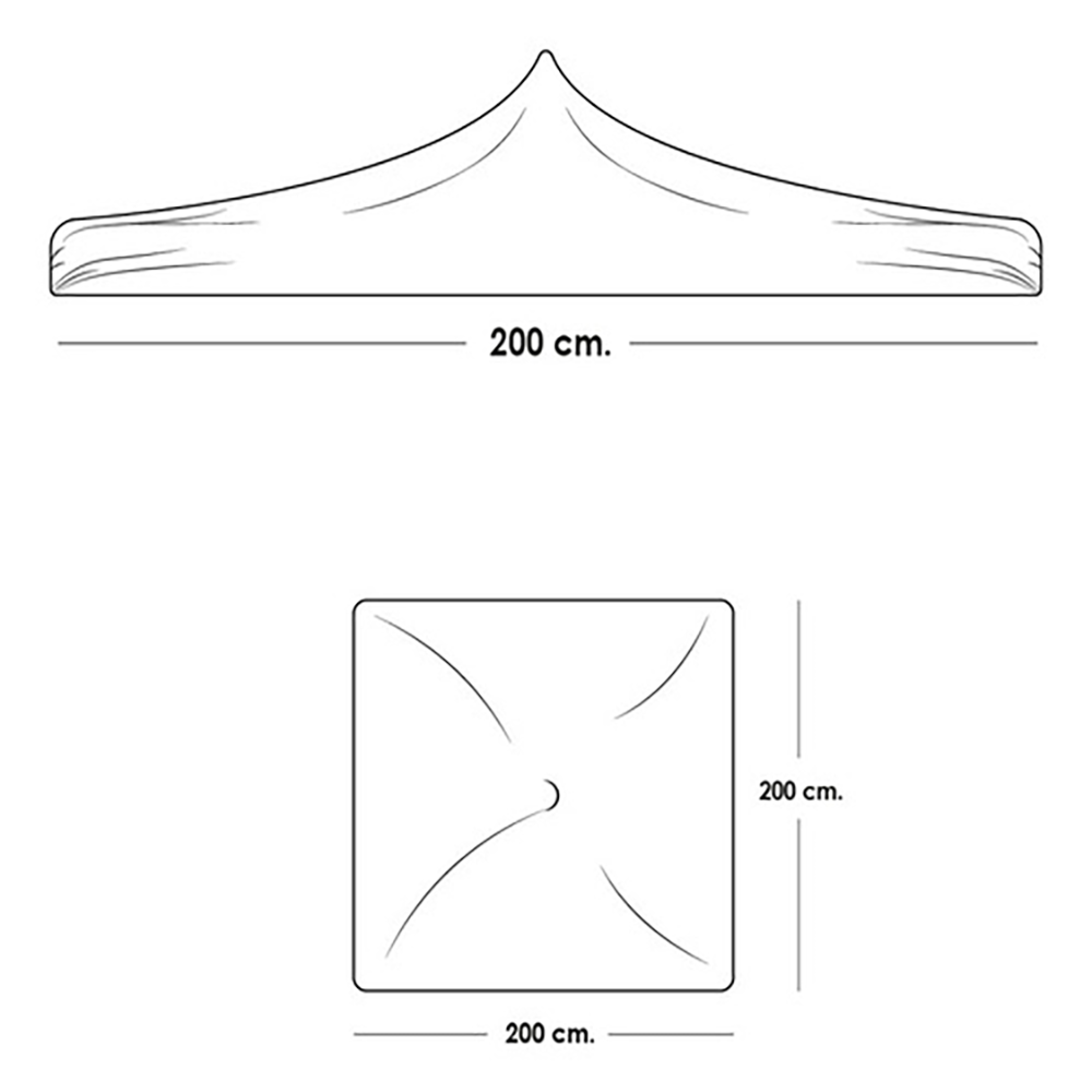 Toldo Plegable 2x2 Blanco