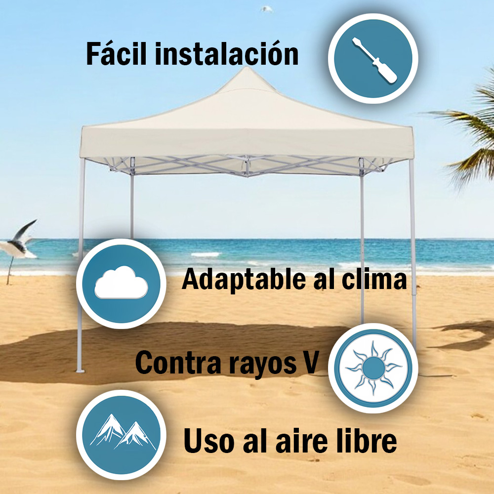 Toldo Plegable 2x2 Blanco