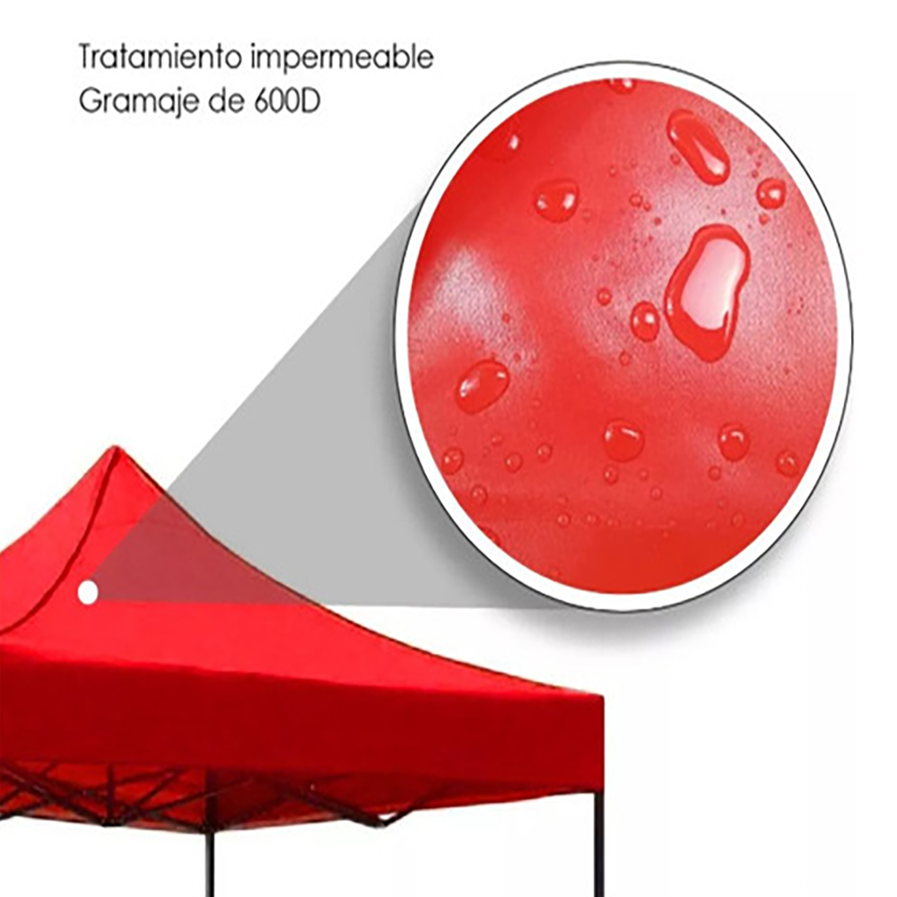 Toldo Plegable 2x2 Rojo