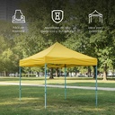 Toldo Plegable 3x3 Amarillo