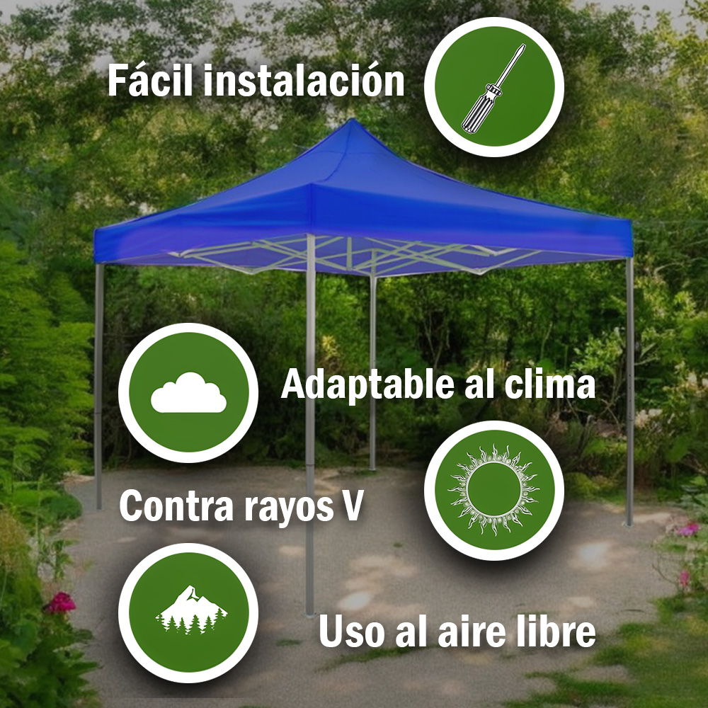 Toldo Plegable 3x3 Azul