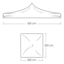 Toldo Plegable 3x3 Rojo