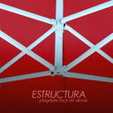 Toldo Plegable 3x3 Rojo