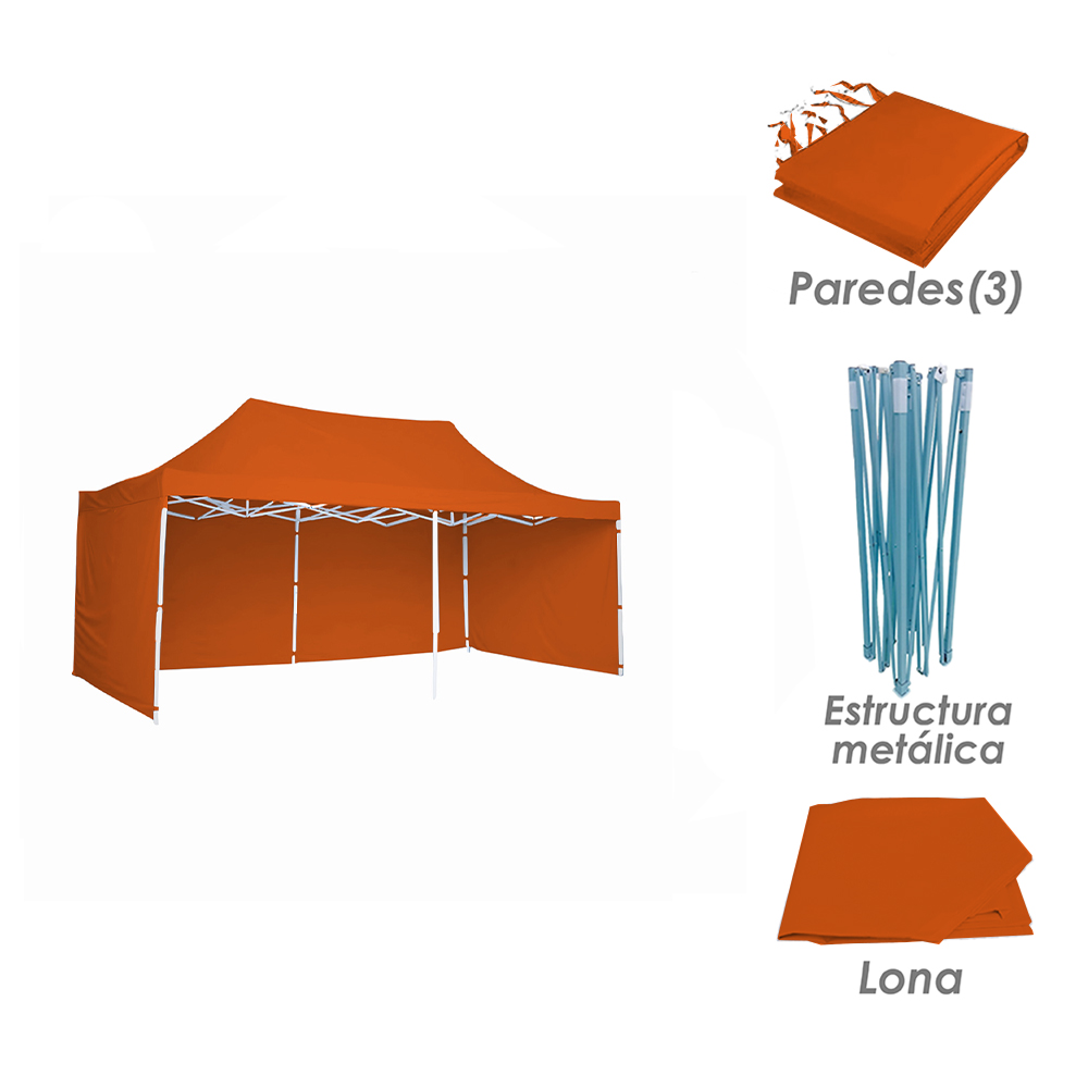 Toldo Plegable 3x4.5 Naranja