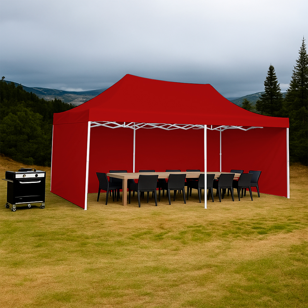 Toldo Plegable 3x4.5 Rojo