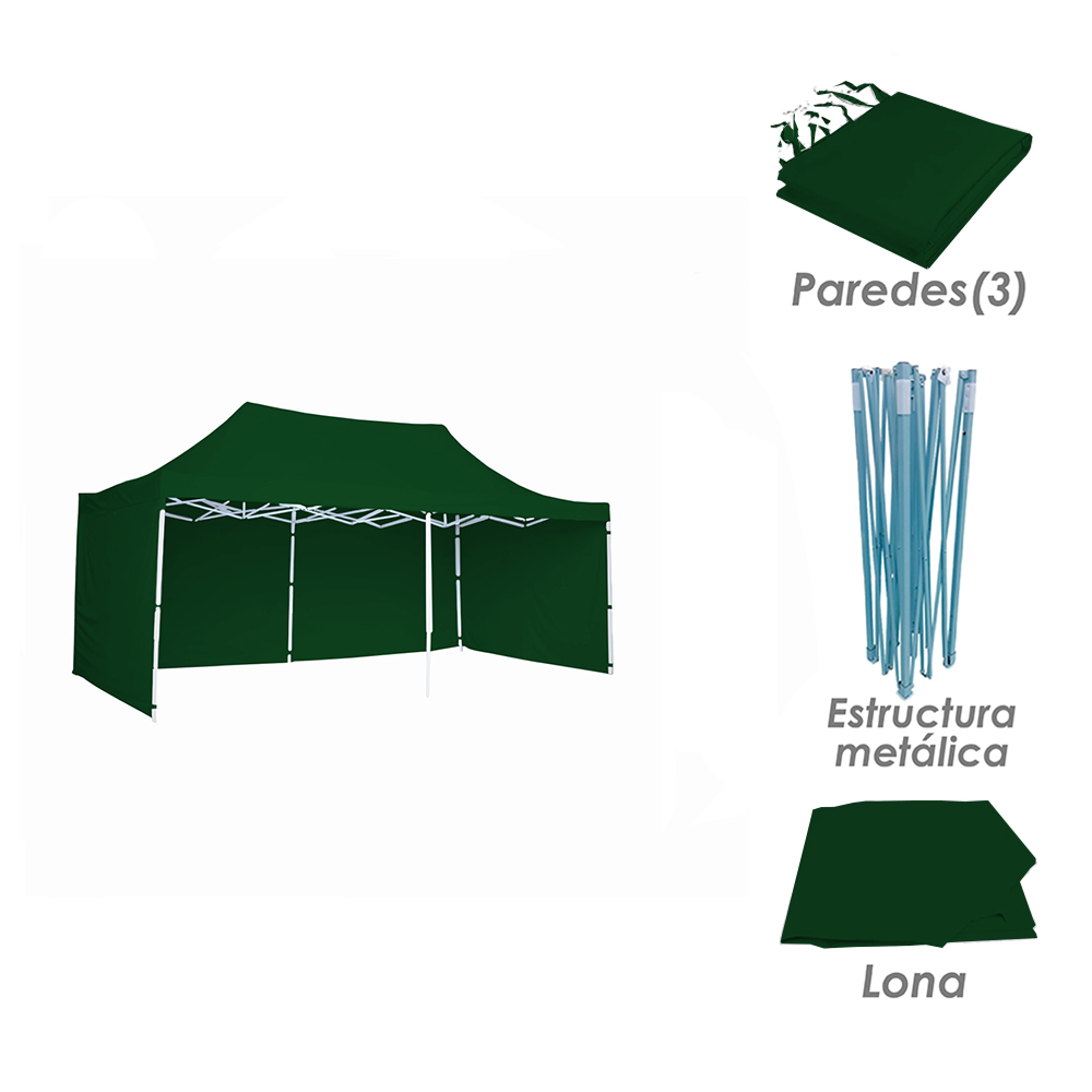 Toldo Plegable 3x4.5 Verde