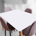 Mesa Comedor Oslo Blanca con 4 Sillas Cafe