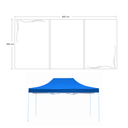 Toldo Plegable 3x6 Azul