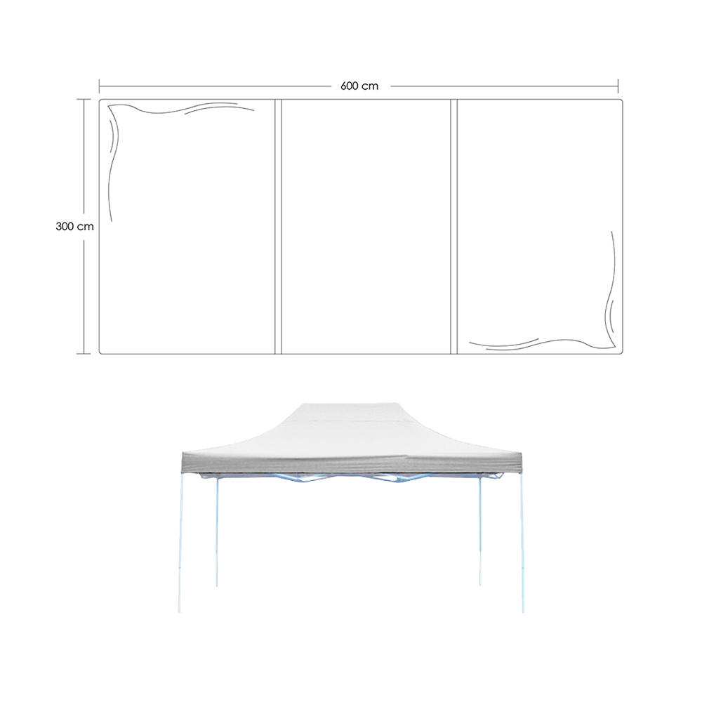Toldo Plegable 3x6 Blanco
