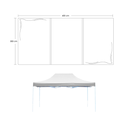 Toldo Plegable 3x6 Blanco