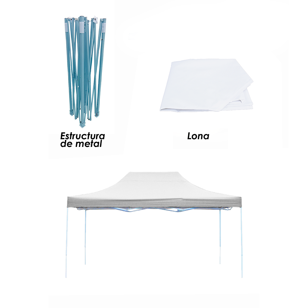 Toldo Plegable 3x6 Blanco