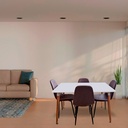 Mesa Comedor Oslo Blanca con 4 Sillas Cafe
