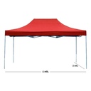 Toldo Plegable 3x6 Rojo