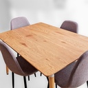 Mesa Comedor Oslo Madera con 4 Sillas Cafe