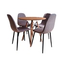 Mesa Comedor Redonda Oslo Madera con 4 sillas 