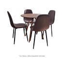 Mesa Comedor Redonda Oslo Madera con 4 sillas 