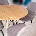 Mesa Comedor Redonda Oslo Madera con 4 sillas 