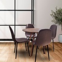 Mesa Comedor Redonda Oslo Madera con 4 sillas 