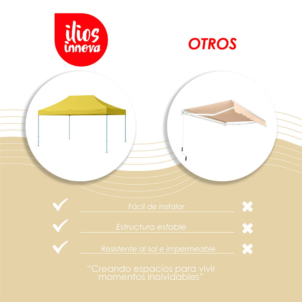 Toldo Plegable 2x3 Amarillo