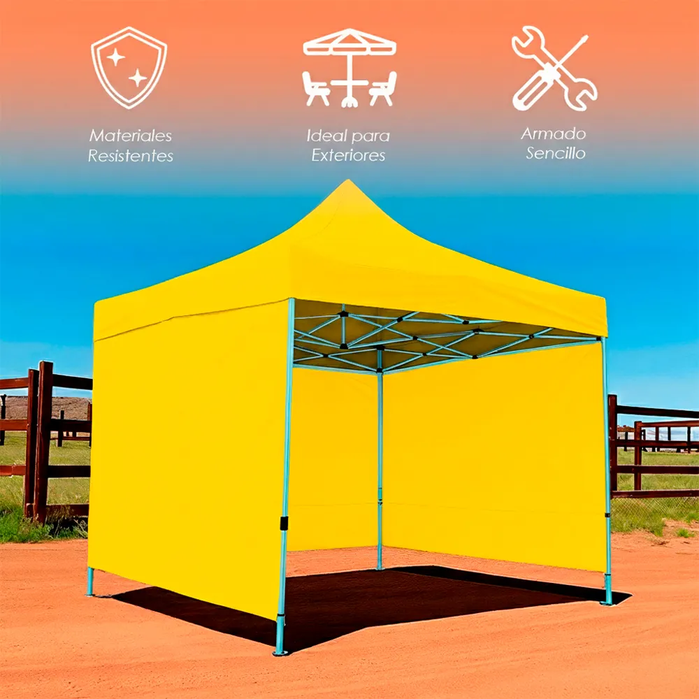 Toldo Plegable 2x2 con Paredes Amarillo (1).webp